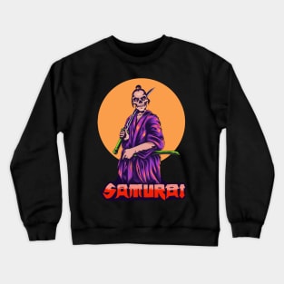 Samurai skull Illustration Crewneck Sweatshirt
